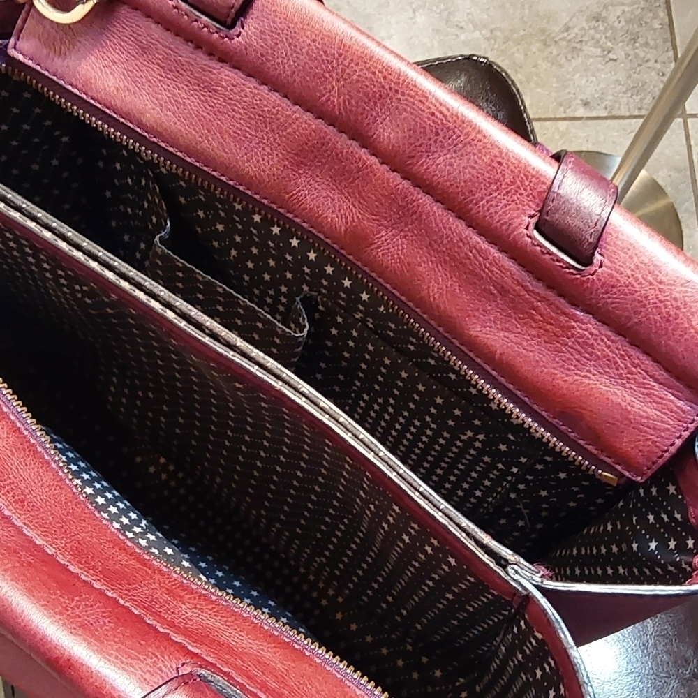 KATE SPADE‎ SATURDAY WEEKENDER MERLOT WINE LARGE SATCHEL BAG - Picture 13 of 16